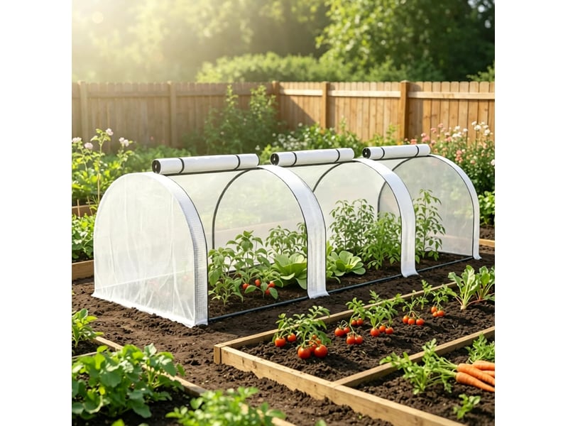  Serre de jardin 295x100x80 cm modulaire métal blanche  - Conforama C