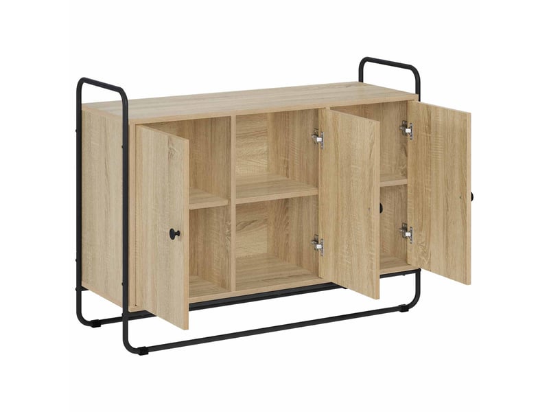 Buffet salon, buffet de rangement chêne sonoma 102x35x75 cm bois d'ingénierie shl6876 - Conforama C