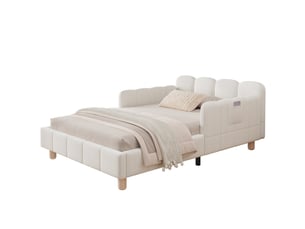 Lit simple 90x200 cm OKMYHOME   coloris beige