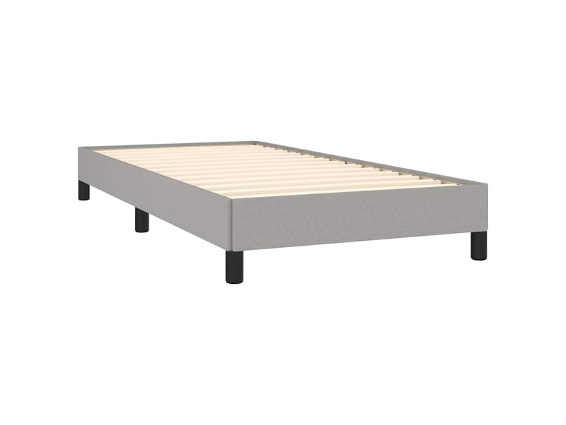  Lit simple- lit adulte -  cadre de lit sans matelas gris clair 90x190 cm tissu  - Conforama C