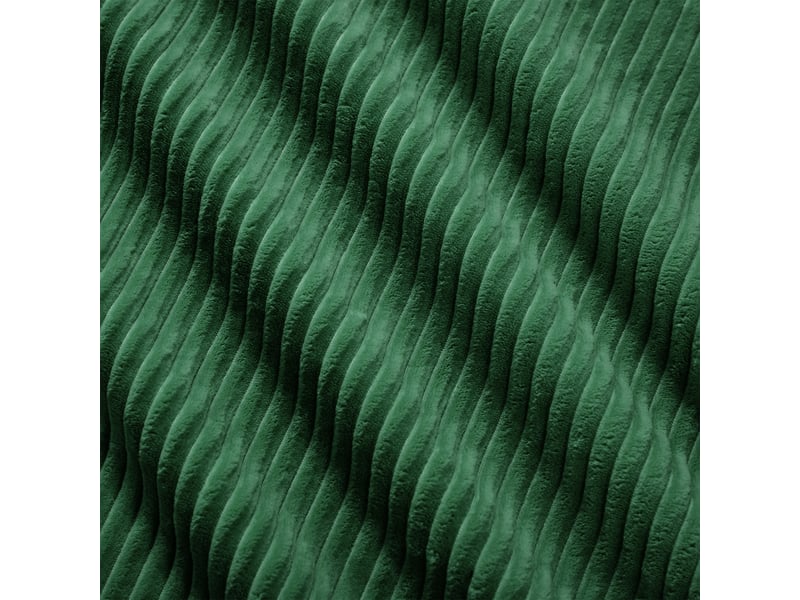 Méridienne modulable canapé d'angle en u 4 places tissu velours côtelé vert profond sans dossier bas - Conforama D