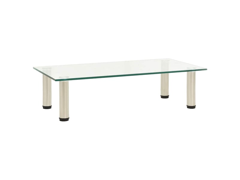  Meuble tv moderne, banc tv transparent 60x35x17 cm verre trempé  - Conforama B