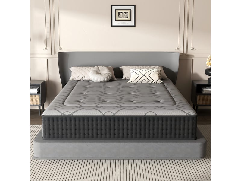  Matelas à ressorts 90x190cm, 30cm épaisseur, matelas de luxe, confort, 7 zones ergonomique  - Conforama E