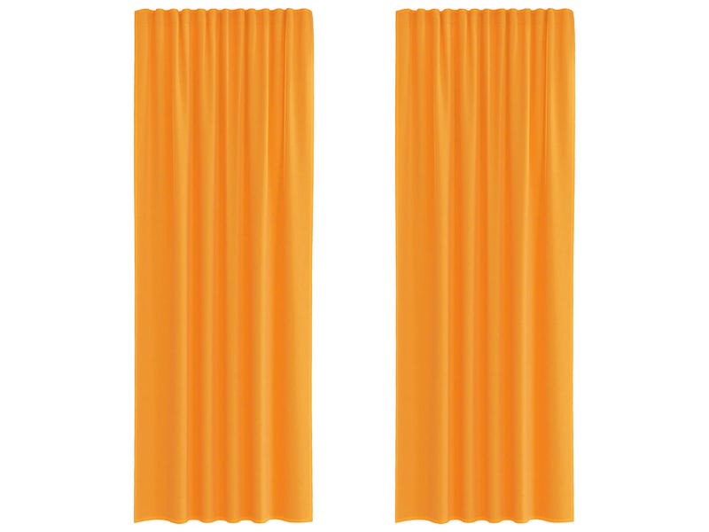 Lot de 2 rideaux en voile, voilages à œillets orange cf44282  - Conforama A