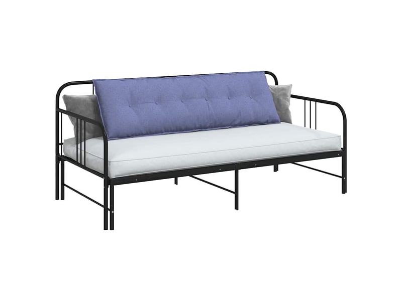  Coussin de dos, coussin de dossier bleu denim 160 x 19 x 50 cm tissu cf54543  - Conforama C