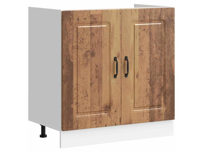  Meuble de rangement, armoire de cuisine kalmar bois ancien 80x46x81,5cm  - Conforama D