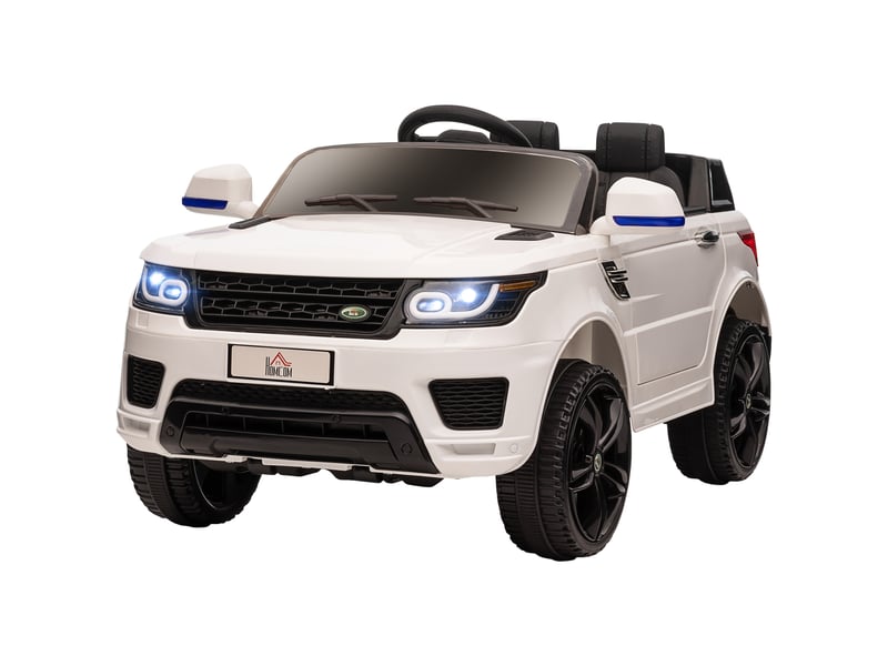 Voiture électrique enfants véhicule électrique 12 v, double moteurs, 3 à 5 kmh, blanc - Conforama B