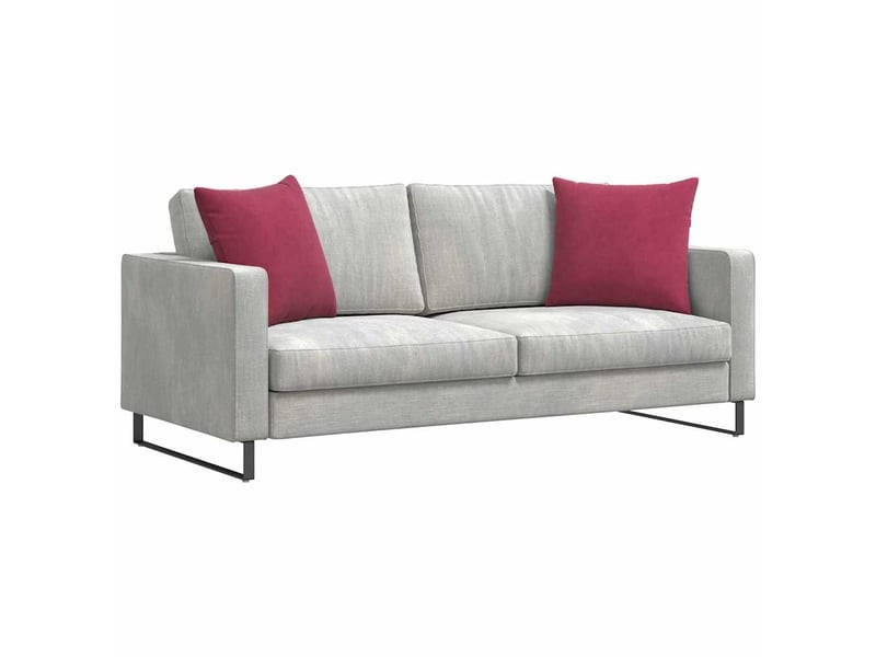 Lot de 2 coussins de canapé, coussins décoratifs bordeaux 50 x 50 cm cf59030 - Conforama C