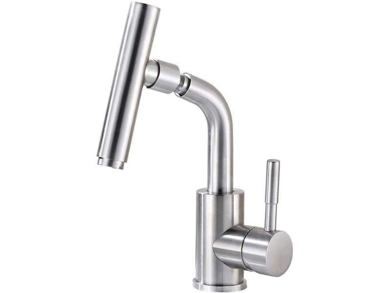  Robinet de lavabo de salle de bain pivotant créatif en acier inoxydable, petit robinet mitigeur de lavabo en acier inoxydable monté sur comptoir  - Conforama A