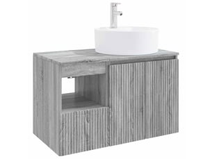 Ensemble de mobilier de salle de bain 2 pc sonoma gris cf64197