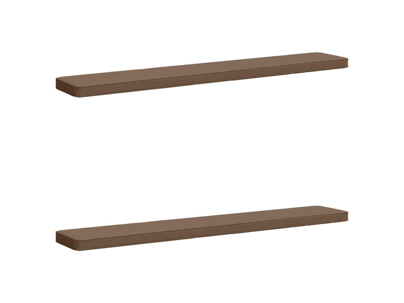  Lot de 2 coussins de banc, coussins d'assise vught 100 % polyester taupe cf58571  - Conforama A