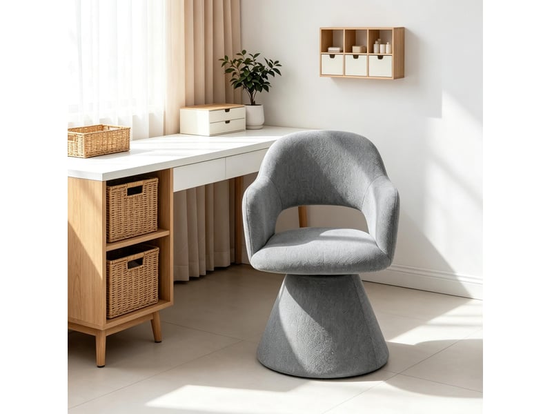  Chaise de salle à manger pivotante 360° avec accoudoirs evryae  - Conforama D