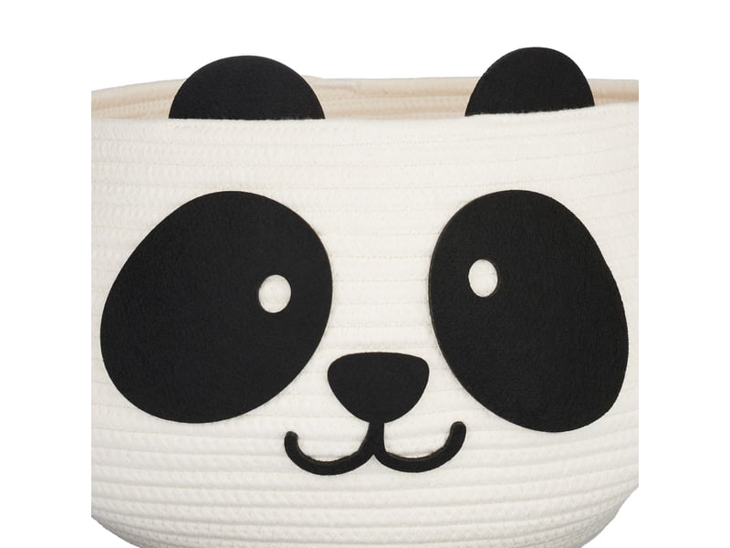  Corbeille de rangement enfants design mignon pour jouets 40 x 30 x 30 cm en coton gris 13_0013345  - Conforama B