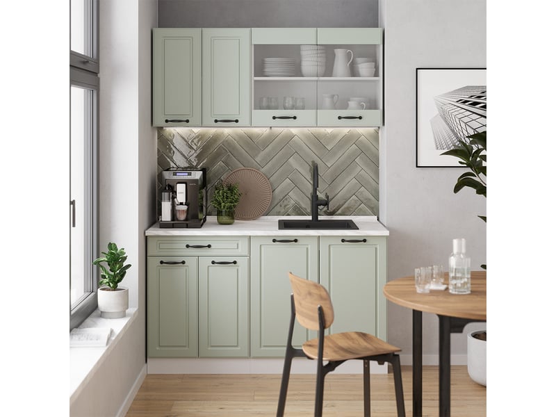  Vicco cuisine, mint campagneblanc, 140cm sans plan de travail  - Conforama C