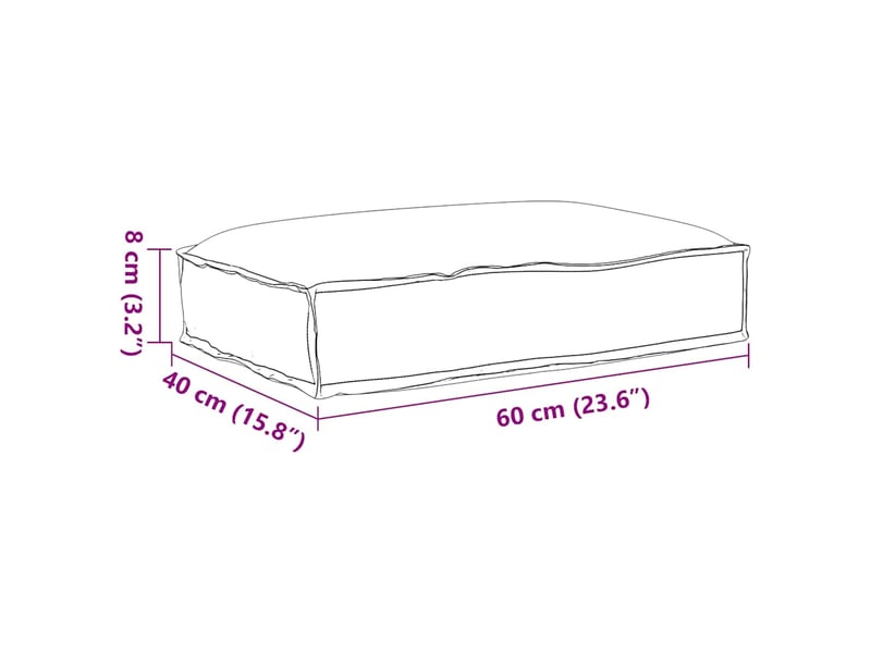  Coussin d'assise, coussin pour chaisecanapé tissu oxford bleu royal 60 x 40 x 8 cm cf56651  - Conforama E