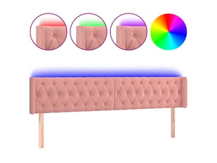 Tete de lit A poser largeur 203 cm rose