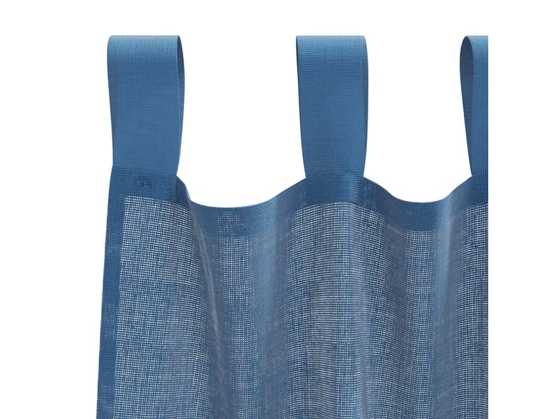  Lot de 2 rideaux en voile, voilages avec boucles bleu royal 140x175 cm cf44294  - Conforama E