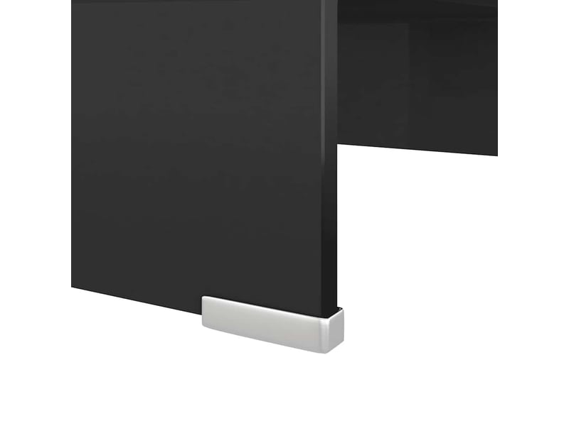  Meuble tv - banc tv - meuble de rangementsupport pour moniteur 40x25x11 cm verre noir  - Conforama E
