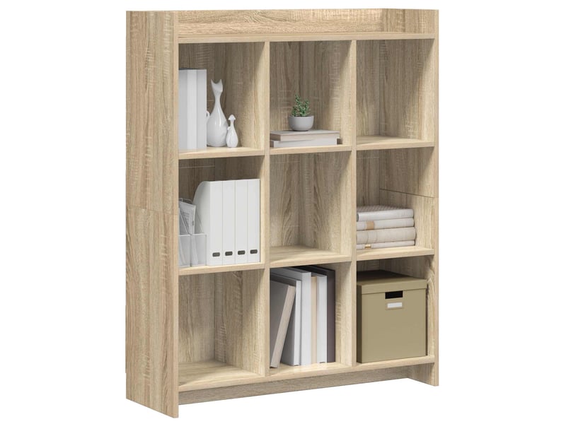  Bibliothèque, meuble de rangement salon chêne sonoma 87,5 x 30 x 111 cm bois d'ingénierie  - Conforama C