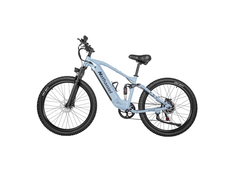 Vtt électrique tout suspendu nathaniel syr03, 27,5 longue autonomie, bleu - Conforama D