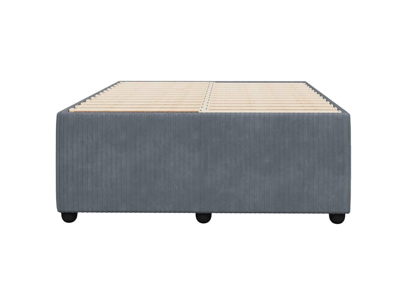  Lit double- lit adulte -  cadre de lit sans matelas gris foncé 120x190 cm velours  - Conforama C