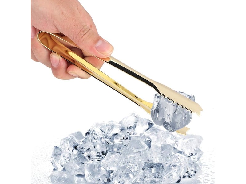  Pince à glaçons, pince en acier inoxydable pour sucre, glace, pâtisserie, salade, barbecue, barre d'argile, pour fête bar pique-nique (doré) No Commercial reference - Conforama A