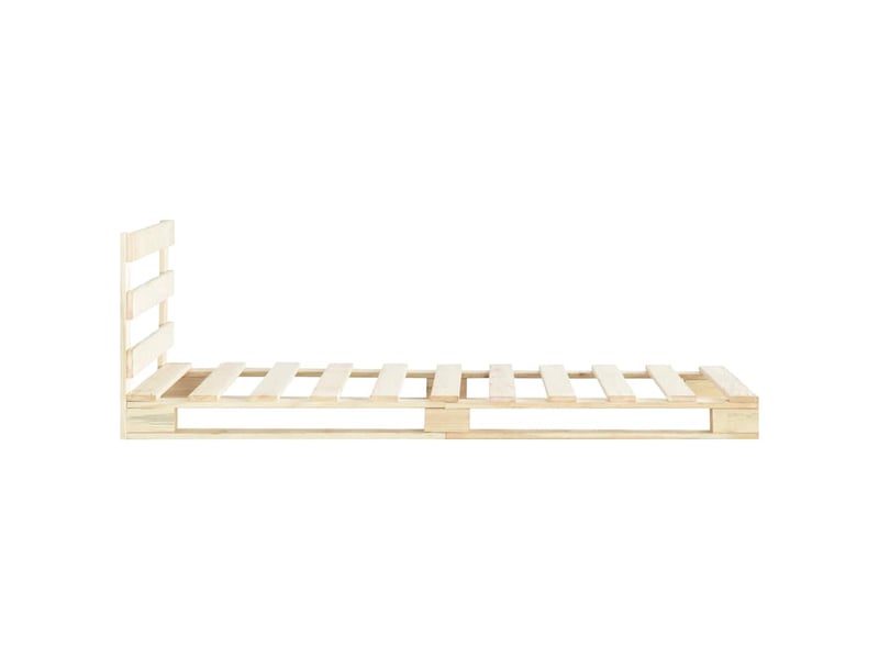  Lit simple- lit adulte -  cadre de lit de palette sans matelas 90x200 cm bois pin massif  - Conforama C