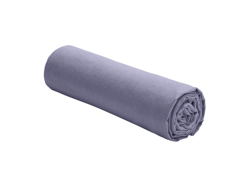  Drap housse 180x200 +30 cm en lin français - lin lavé mineral PD16441 - Conforama B