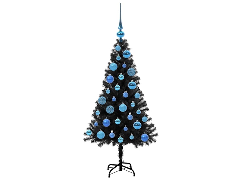  Sapin de noël, arbre de noël noir 120 cm pvc cf61545  - Conforama D
