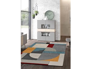 Tapis rectangulaire atticgo adra multicolore, 100% polypropylène face, dos jute
