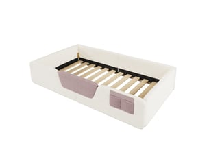Lit simple 90x190 cm LEYTN coloris beige