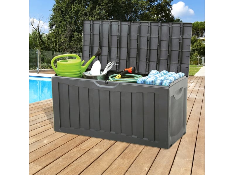  Boîte de rangement, coffre de rangement noir 118x53x57 cm polypropylène  - Conforama C