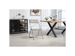 Chaises pliantes rembourrées - 2 pièces - khaki - 46x47x80 cm - siège et dossier rembourrés - velours doux - pliable