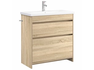 Ensemble de mobilier de salle de bain chêne sonoma shl2780