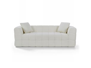 Canapé droit compressé jupa 3 places tissu bouclette beige