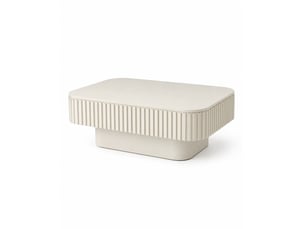 Table basse rectangulaire coloris beige  Fay Lum - 60 cmx98 cm
