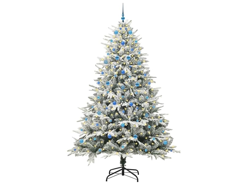 Sapin de noël, arbre de noël artificiel pré-éclairé avec ensemble de boules cf61641  - Conforama C