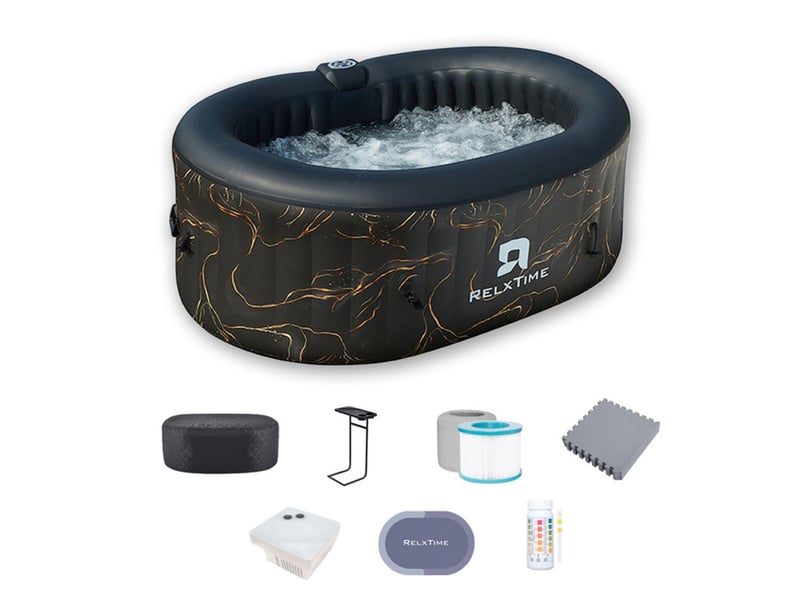  Spa gonflable ovale 2 places 100 jets noir or 40 c led 406787_AABFG78803_6_DROPFR - Conforama A