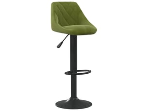 Tabouret de bar, chaise de bar vert clair velours shl40188
