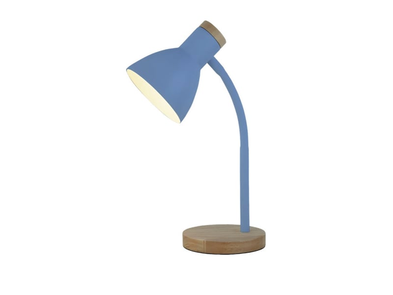  Lampe de bureau fabrilamp epiro bleuhêtre 1 x e27 flexible orientable 40x15x15 cm 246371008 - Conforama A