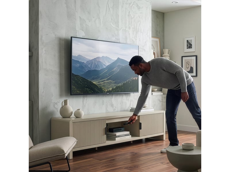  Meuble tv lukkodso 150 x 40 x 40 cm beige [en.casa]  - Conforama D