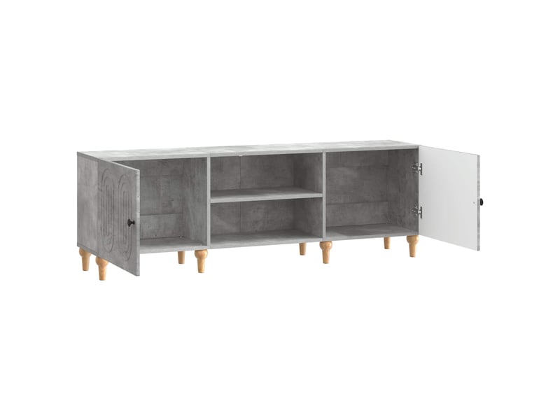  Meuble tv - banc tv - meuble de rangement 150 x 31 x 50 cm gris béton bois d'ingénierie  - Conforama D
