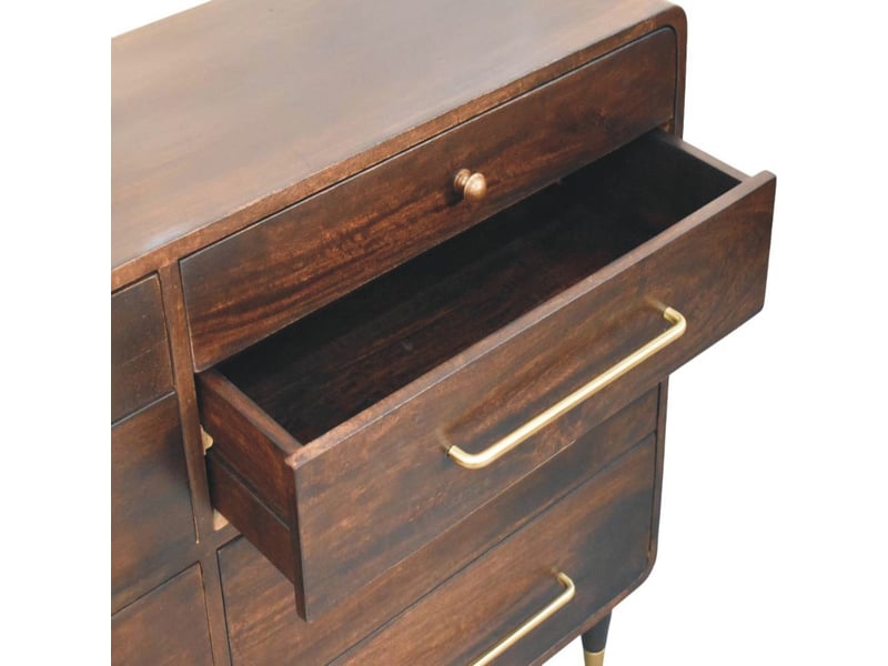  Artisan furniture commode valenza en bois massif, 6 tiroirs  - Conforama E
