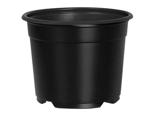 Jardinière - pot à fleurs rond 50 pcs noir ø 10 x 8 cm plastique