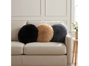Lot de 2 coussins avec oreiller, coussins décoratifs heerlen noir fleece pv cf50521