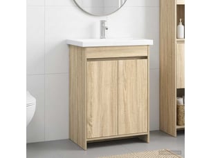 Ensemble de mobilier de salle de bain chêne sonoma shl821