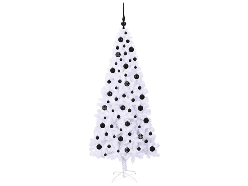  Sapin de noël artificiel, arbre de noël avec 300 led blanc 180 cm pvc et acier shl9230  - Conforama D