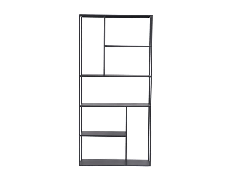  Étagère design intemporel salon chambre meuble de rangement autoportante acier 188 x 90 x 30 cm noir 03_0011157  - Conforama C