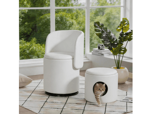 Pouf / repose pied blanc