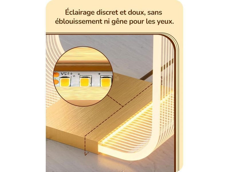 Lampe led de chevet edishine 4w 3000k, acrylique et aluminium 370618_AABJN35645_6_DROPFR - Conforama E